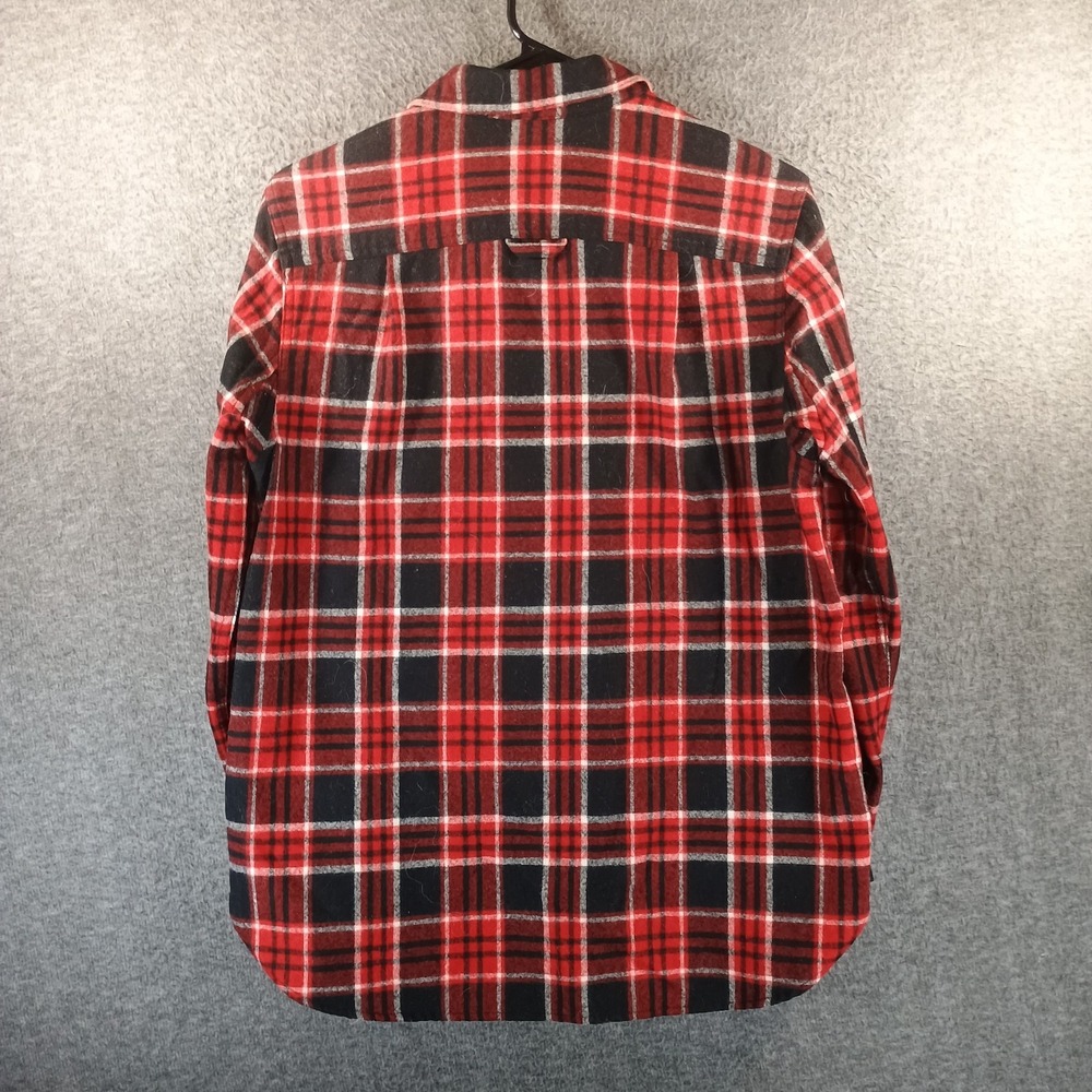 Duluth Trading X Pendleton Flannel Men M Red Black Wool Long Sleeve Lumberjack - Picture 6 of 9